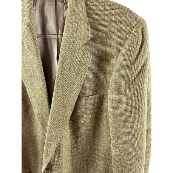Vintage Brooks Brothers Plaid Wool Single Button Blazer Sports Coat Jacket 42 LG - Picture 4 of 11